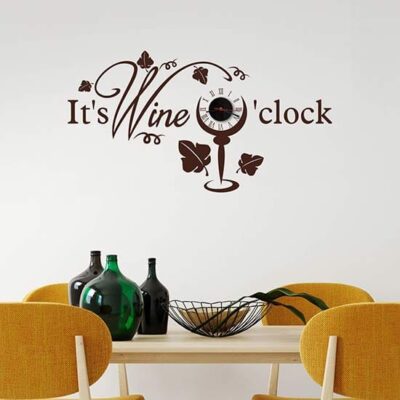 Orologi da parete con adesivi vino decorazioni