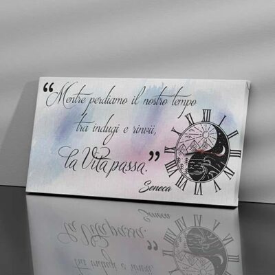 Orologi da parete stampati su tela con frase