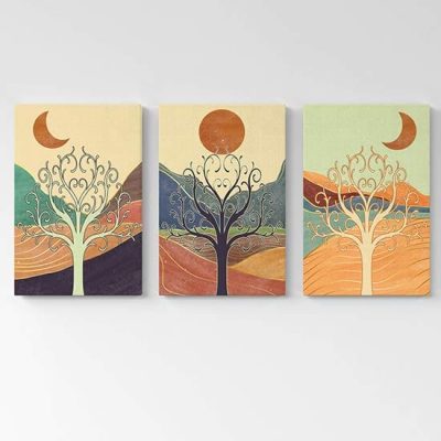 Quadri moderni astratti 3 tele