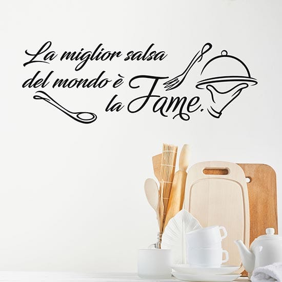 Scritte adesive da muro per cucina