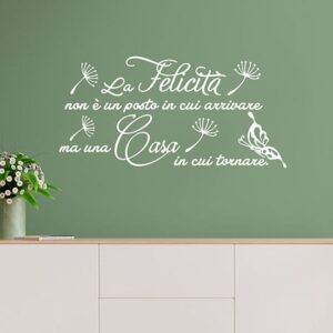 Adesivi per muro con frase sulla famiglia per decorare