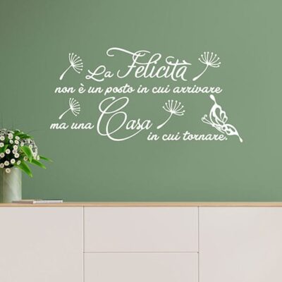 Adesivi per muro con frase sulla famiglia per decorare