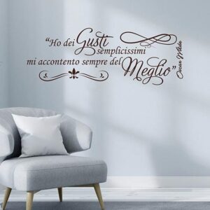 Frase adesiva da muro di Oscar Wilde per arredare
