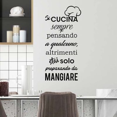 Frasi adesive da muro per cucina