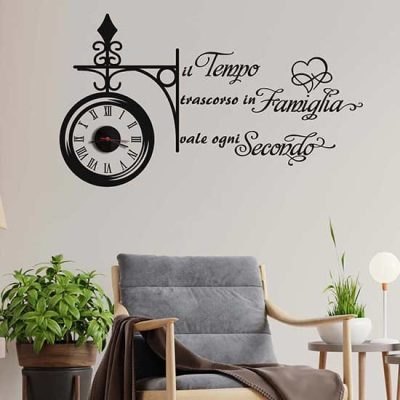 Orologio da parete con frase famiglia