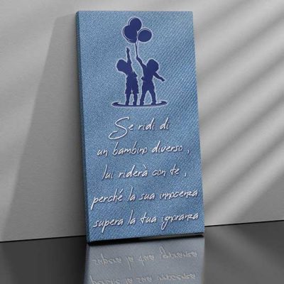 Quadro con frase per bambini su tela moderna