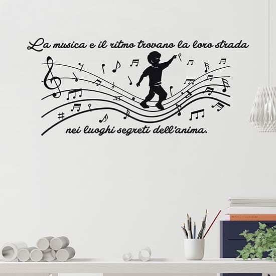 Stickers murali frasi musica