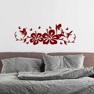 adesivi murali fiori e fatine per arredare