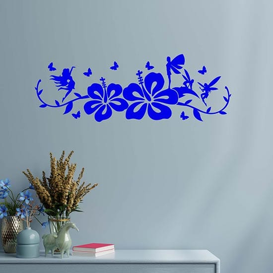 adesivi murali fiori e fatine
