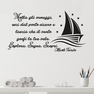 Frase adesiva di Mark Twain da muro