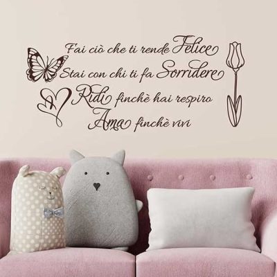 Frasi motivazionali adesive da parete