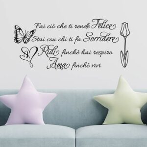 Frasi motivazionali adesive da parete, adesivi murali