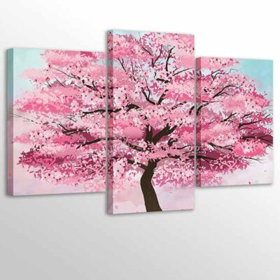 Quadri moderni su tela con albero pronti da appendere