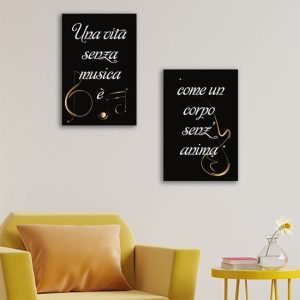 Quadri moderni su tela con scritte