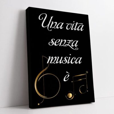 Quadri moderni su tela con scritte sulla musica