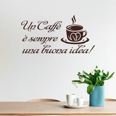 Wall stickers con frase caffè