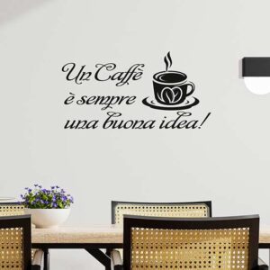 Wall stickers con frase caffè adesivi da parete bar