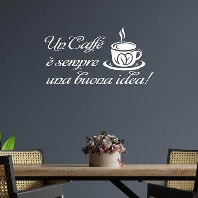 Wall stickers con frase caffè adesivi murali bar