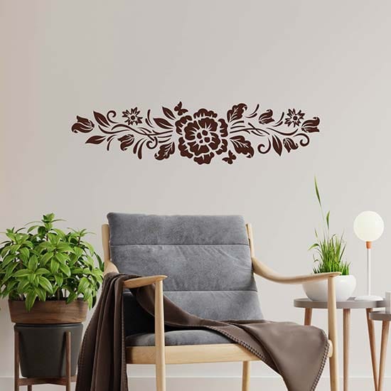 fiori adesivi da muro stilizzati