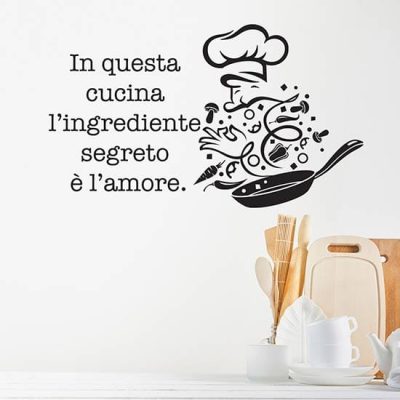 Adesivi da muro cucina con frase