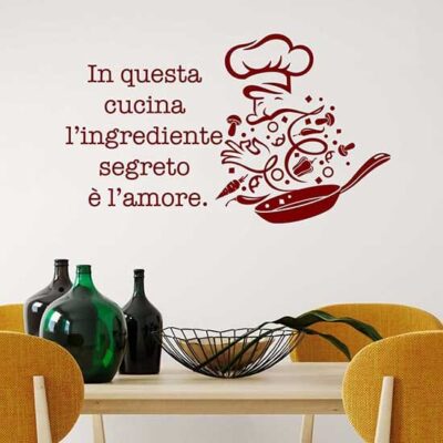 Adesivi da muro cucina con frase stickers murali