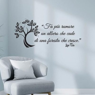 Adesivi da parete albero con frase