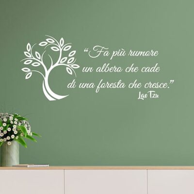 Adesivi da parete albero con frase stickers murali
