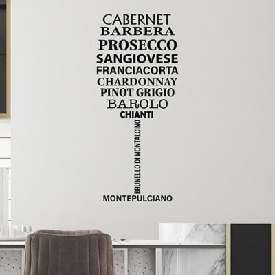 Adesivi murali calice di vini