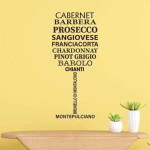 Adesivi murali calice di vini decorazioni da parete