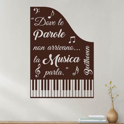 Adesivi murali musica Beethoven decorazione da parete