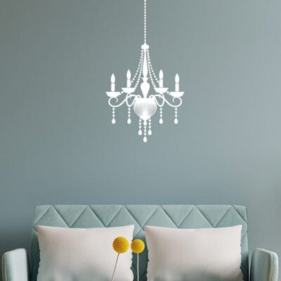 Adesivo murale lampadario decorativo per arredare