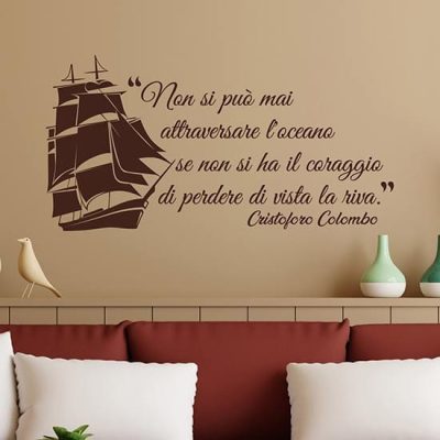 Frase motivazionale adesiva di Cristoforo Colombo