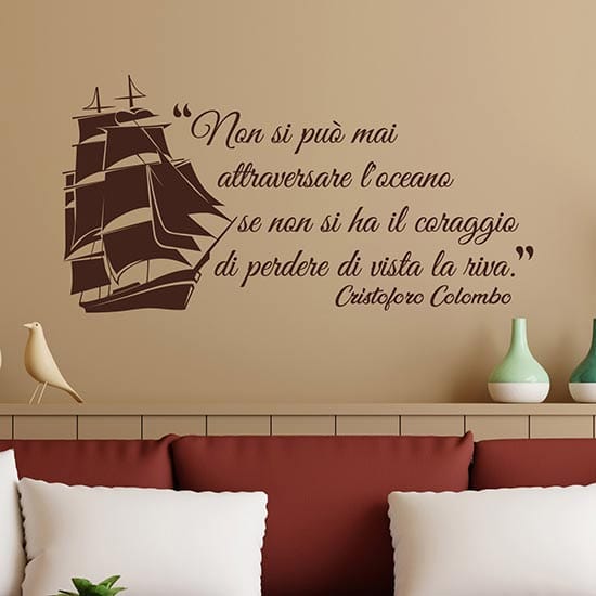 Frase motivazionale adesiva di Cristoforo Colombo