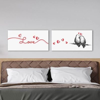Quadri love per camera da letto