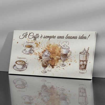 Quadro caffè stampa su tela arredo caffetteria