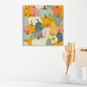 Quadro moderno su tela per cucina con zucche