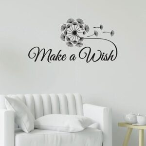 adesivi murali make a wish scritte da parete
