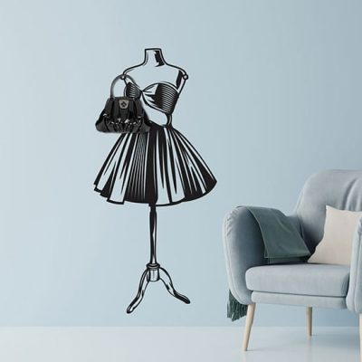 Adesivi da muro appendiabiti manichino
