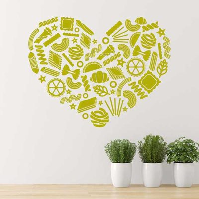 Adesivi murali pasta italiana decorazioni adesive