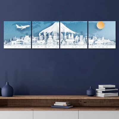 Quadri moderni con paesaggio su tela viaggi nel mondo