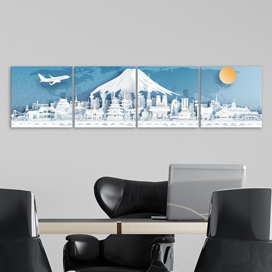 Quadri moderni con paesaggio su tela