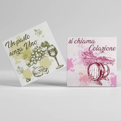 Quadri su tela per cucina con scritte sul vino