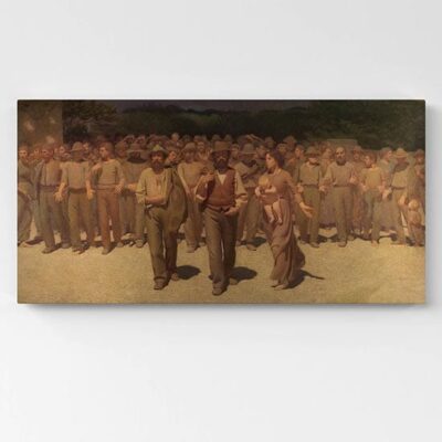 Quadro famoso il Quarto Stato di Pellizza stampato su tela