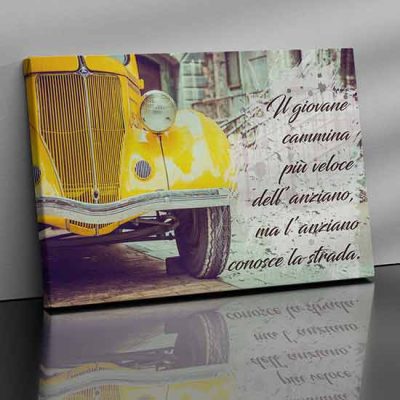 Quadro moderno con frase su tela