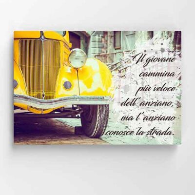 Quadro moderno con frase su tela da appendere