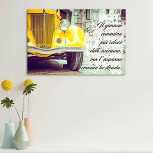 Quadro moderno con frase su tela per arredare