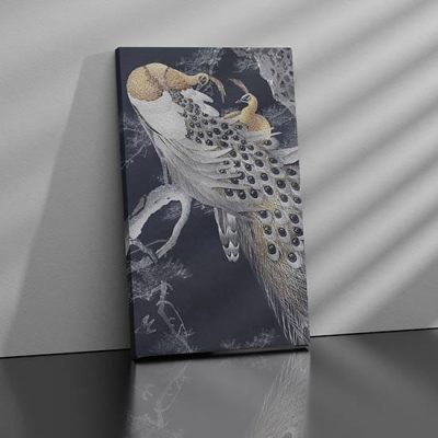 Quadro su tela con pavoni artistici