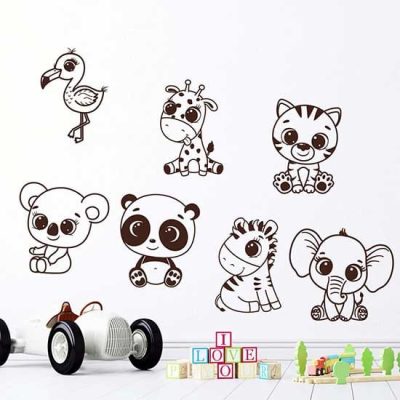 Wall stickers per bambini animaletti adesivi