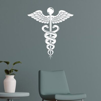 Caduceo adesivo da muro per farmacia stickers