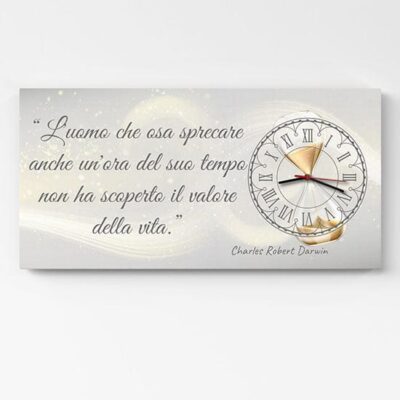 Orologi da parete con frase di Darwin